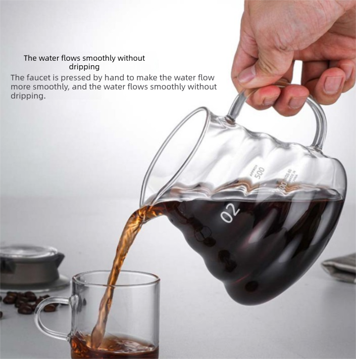 360ml Borosilicate Glass Coffee Server - Heat Resistant "Cloud" Pour Over Carafe with Lid - Drip Coffee Sharing Pot for Home Baristas (1-2 Cups) โ image 4