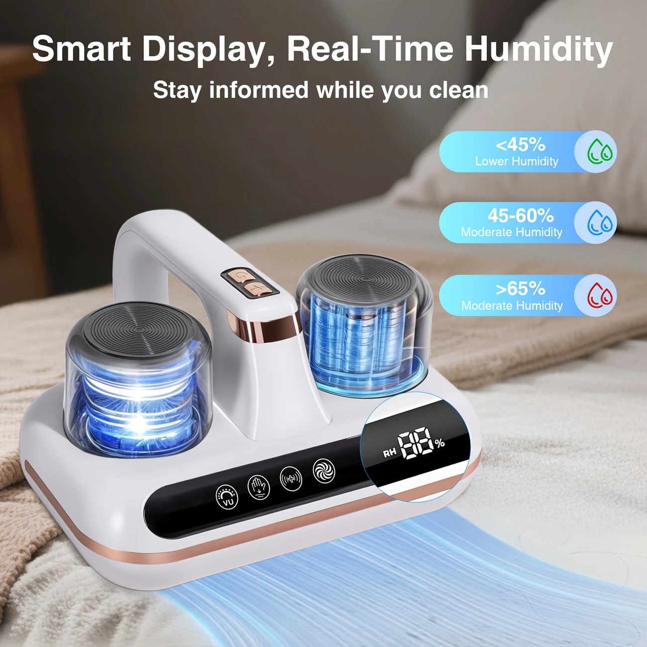 Wireless Intelligent Anti-Mite Cleaner: 10000Pa Super Suction, Dual Washable Dust Cups โ image 2