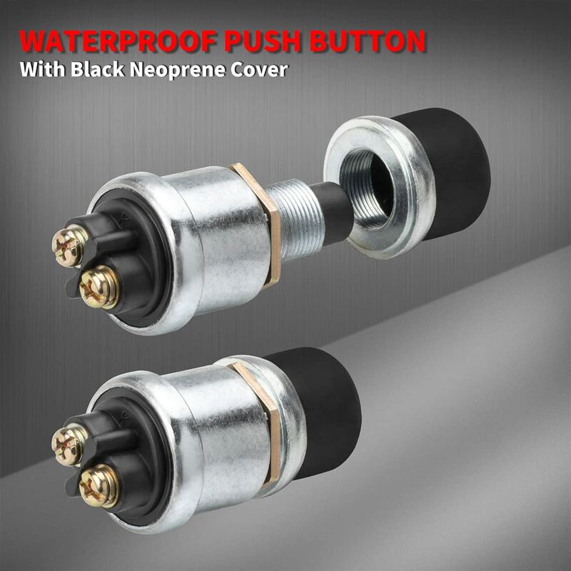 Engine Start Push Button Switch, Waterproof Momentary Starter Switch, 12V/24V Ignition Switch For Car Truck Boat Rv Atv — image 4