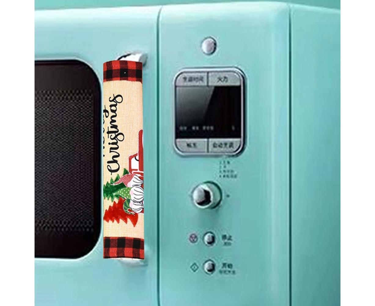 3Pcs Christmas Refrigerator Microwave Oven Door Handle Cover Sleeve Decoration โ image 4