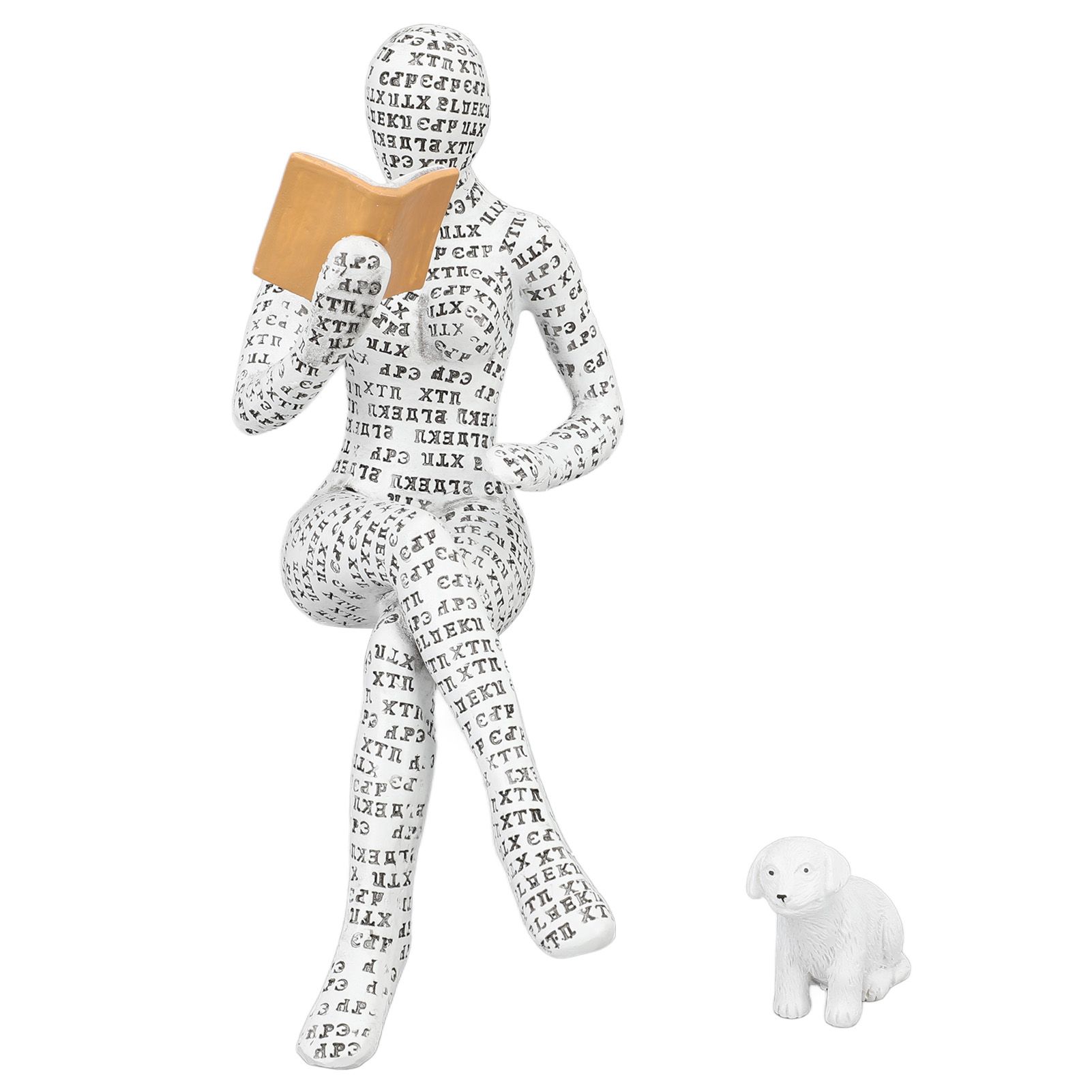 Women Thinker Statue Unique Resin Pulp Reading Women Figurine Decor for Home Office Library W310 11 β image 2