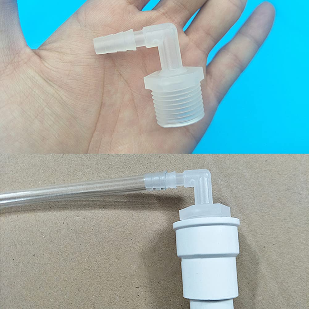 Plastic Hose Barb Fittings 90°Elbow 3/8" Hose Barb x 1/2" Male NPT Barbed Adapter Pipe Connectors Joint Splicer Mender Adapter Union (Pack of 5) — image 3