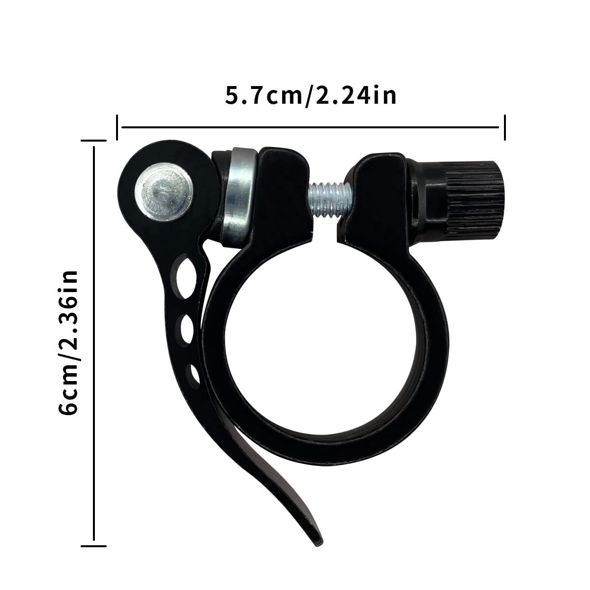 2pc Bike Seatpost Clamp, Aluminum Quick Bike Seat Clamp for Road Bike Casual Bike(black 31mm) Quick Release Bicycle Seatpost โ image 4