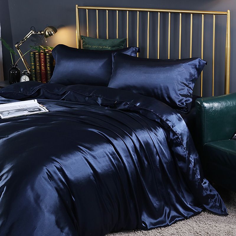 Shurui Silk Four Piece Set 150x200cm 2.0 meters bed sheets [quilt cover 220x 240cm] — image 6