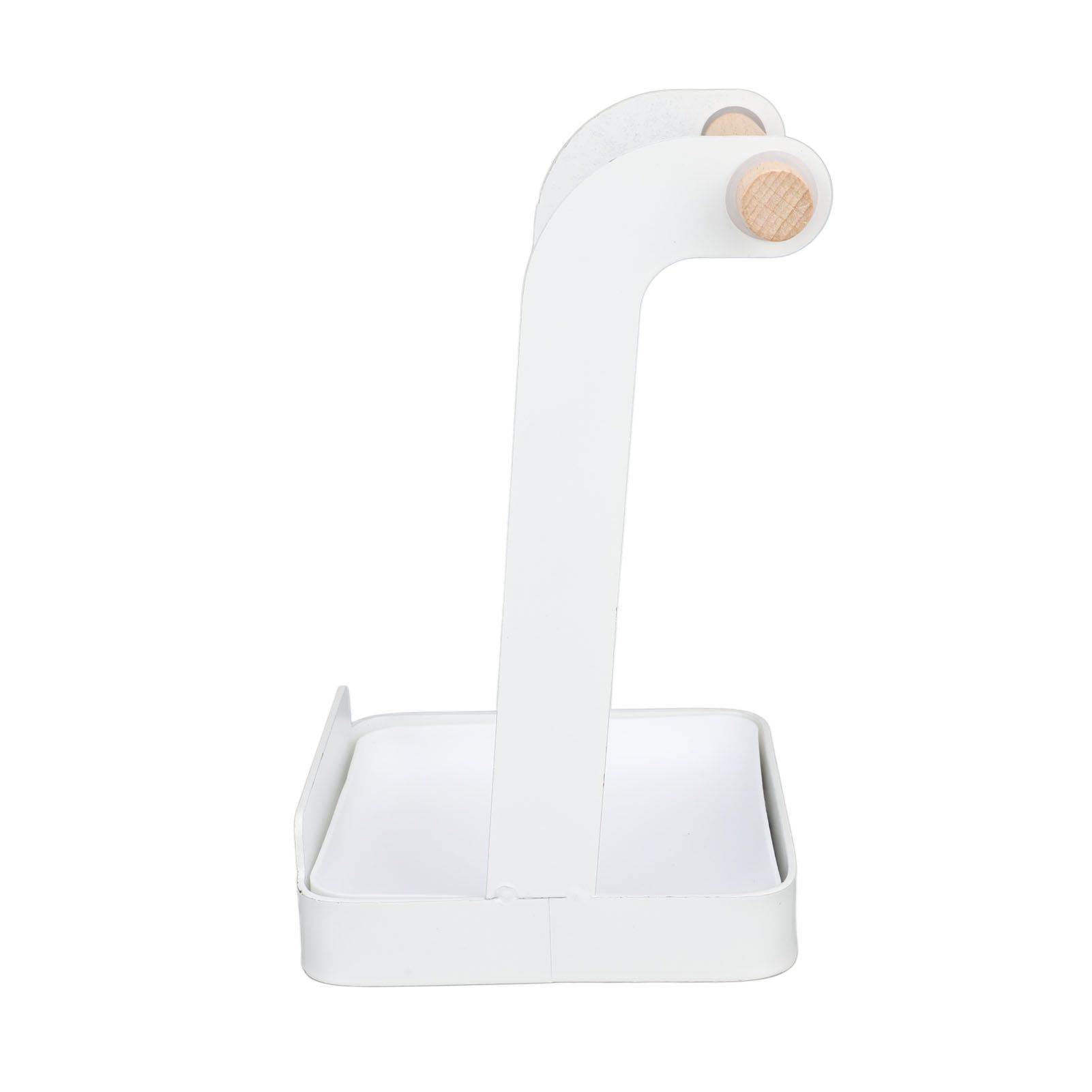 Pot Lid Holder Rack Multifunction Prevent Slip Iron Basin Wood Rack Cooking Tool Spatula Stand Kitchen Organizer White โ image 6