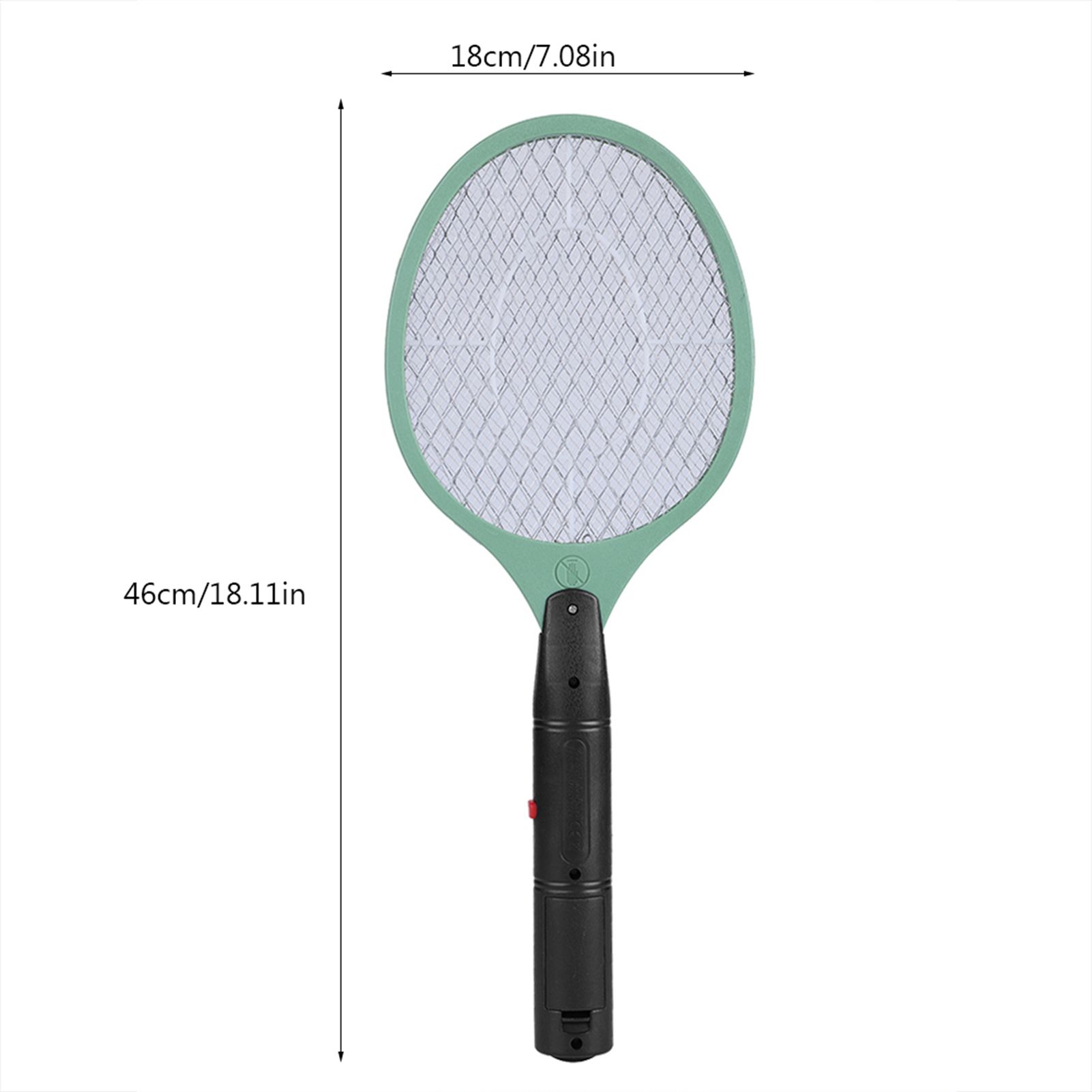Cordless Battery Power Electric Fly Mosquito Swatter Bug Zapper Racket Insects Killer Green — image 2