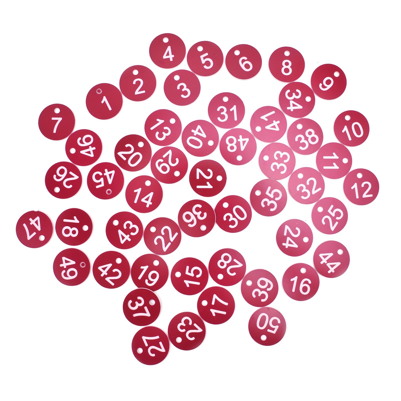 50PCS Numbered Label Numbered Tag for Farm Livestock Beekeeping Husbandry Breeding Supplies1-50 Red — image 5
