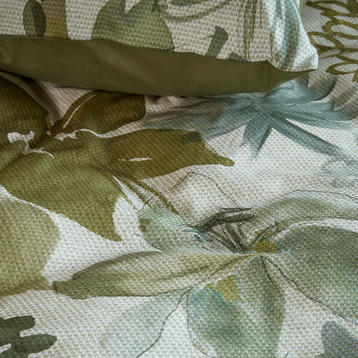 Bedding House Lilian Green 100% Cotton Percale Quilt Cover Set King — image 4
