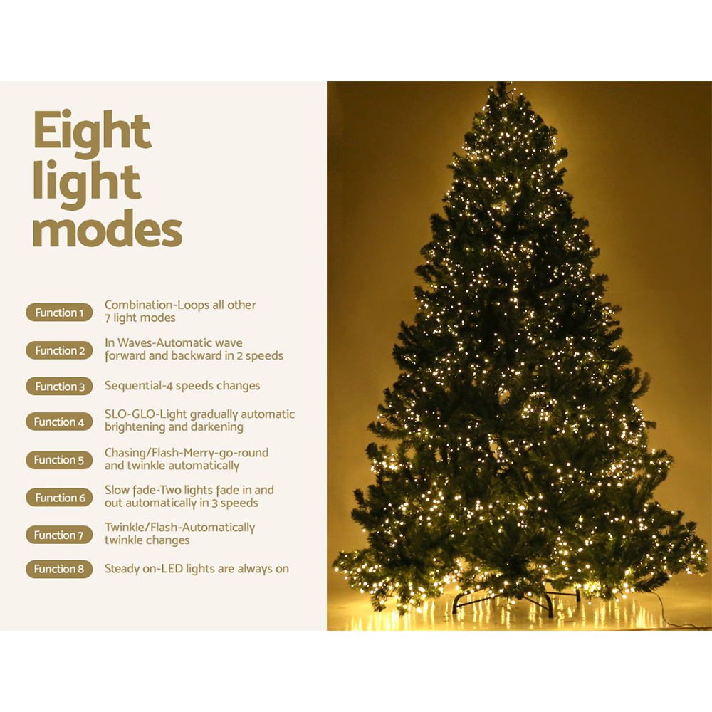 Jingle Jollys Christmas Tree 1.8M Xmas Tree Decorations 1980 LEDs 8 Light Mode — image 5