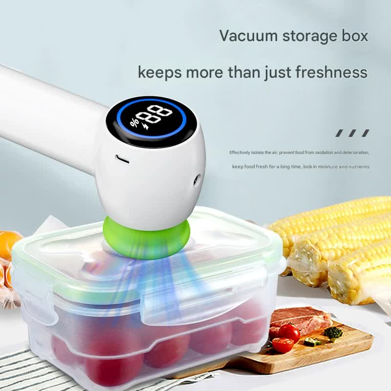 Multi-Function Handheld Vacuum Sealer & Inflator with LED Display - For Food Storage, Jars, Bags & Balls(white) โ image 2