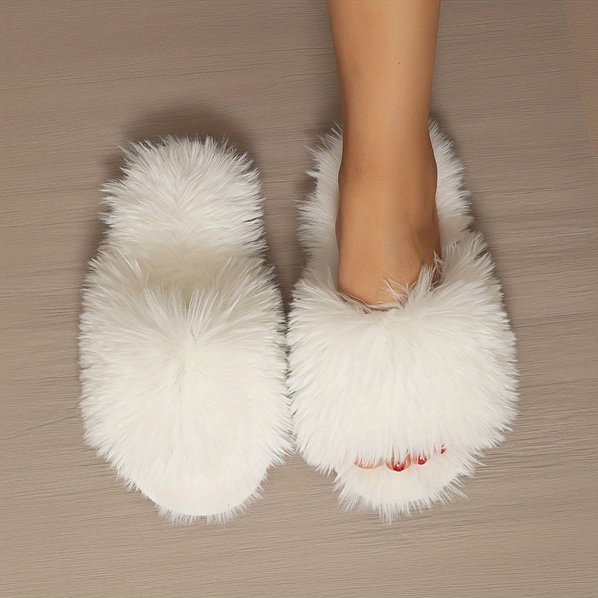 Women'S Furry Slippers High-Quality Slippers Comfortable Slippers Trendy - Rose red - Size 37 โ image 5