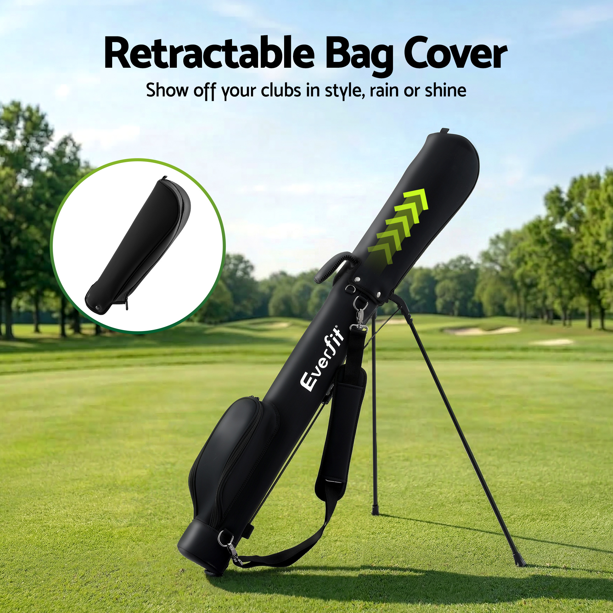 Everfit Golf Stand Bag Lightweight Sunday Pitch And Putt Bag Black — image 4
