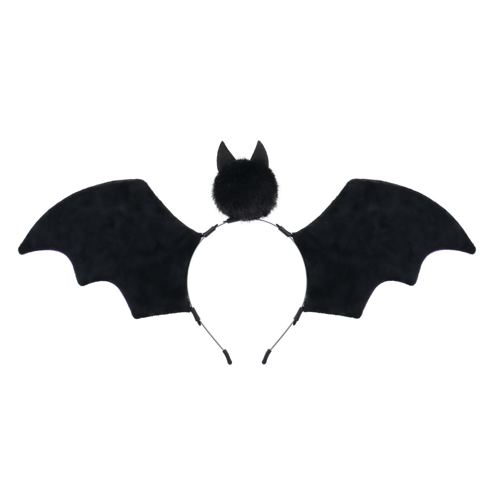 Red Halloween Bat Wing Headband with Furry Ears and Orange Eyes - Velvet Costume Accessory for Cosplay, Parties, and Themed Events — image 4