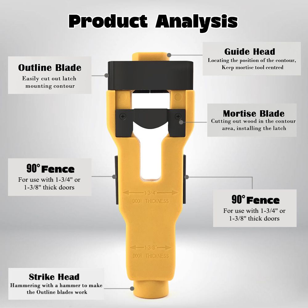 Door Latch Chisel Positioning Tool: Precise Positioning Without Measurement, Easy Installation With Less Effort/BLUE โ image 6