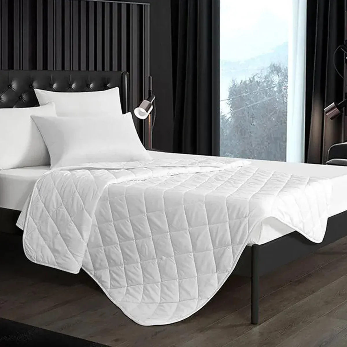 Hotel Mattress Comfort Pads Fabric Bedding Topper Mattress Protectors Cover - 107x203cm-Brushed โ image 4