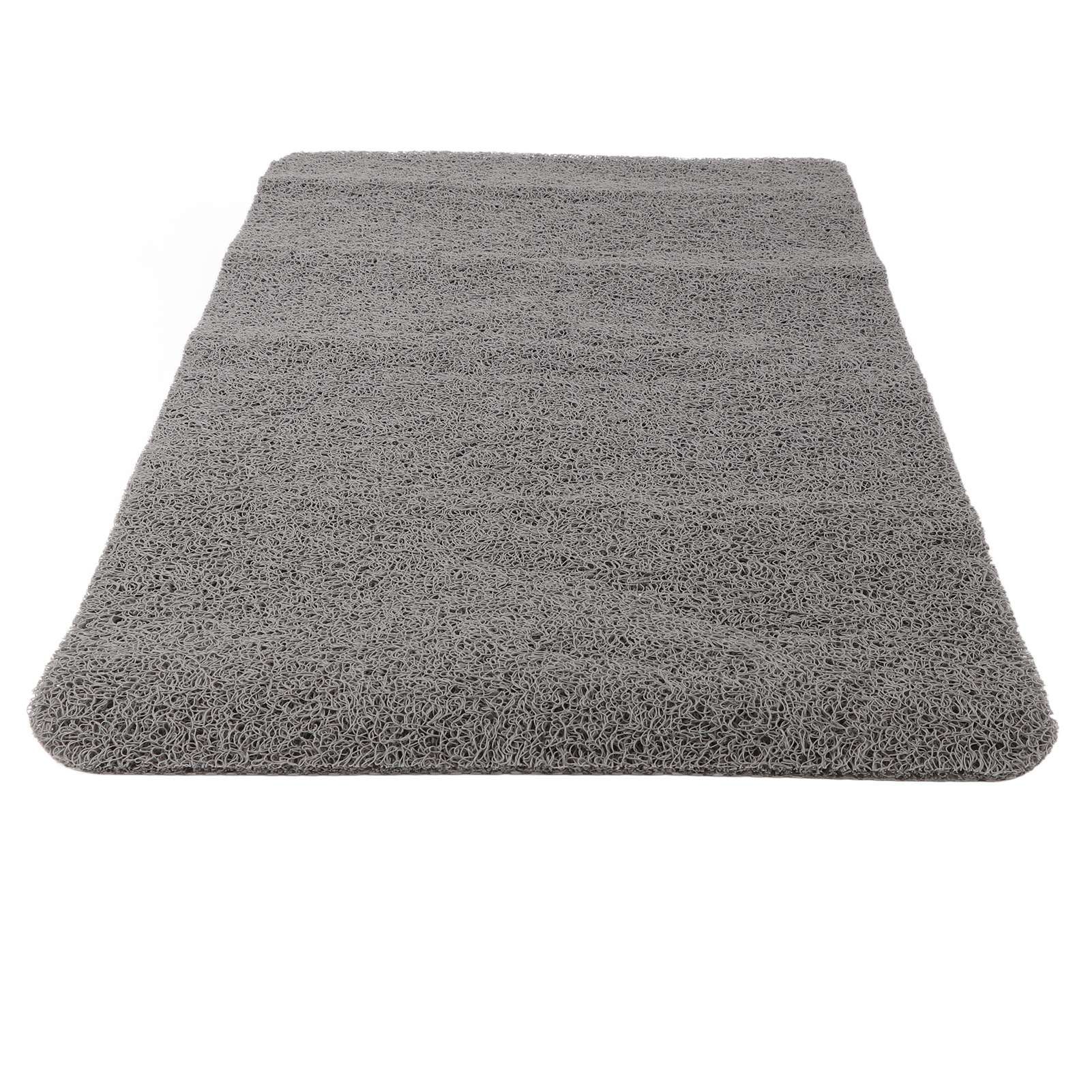 Indoor Non Slip Mat PVC Textured Bath Tub Shower Mat Water Proof Grey Bathroom Rug — image 2