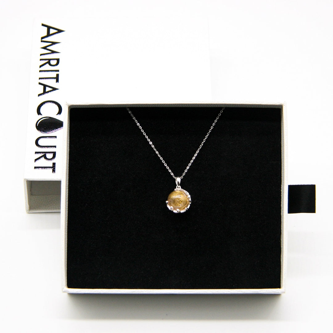 Gift Box - Aroma Necklace White Gold - Planet Nebula Nova (Pink) + Purify Oil Blend โ image 4