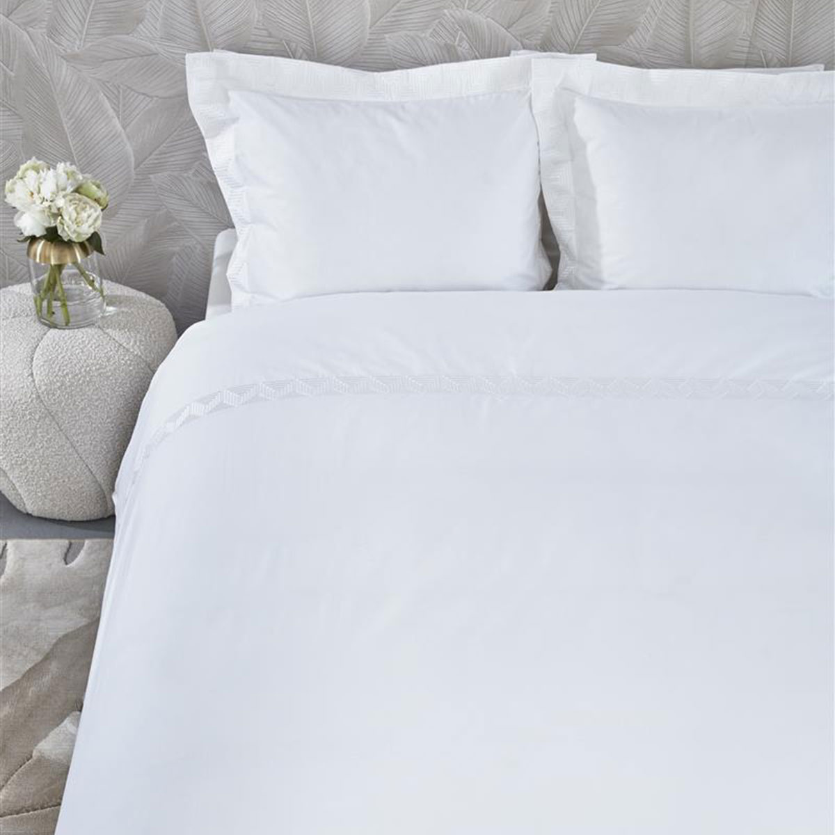 Riviera Maison Elowen White Cotton Quilt Cover Set Queen — image 4