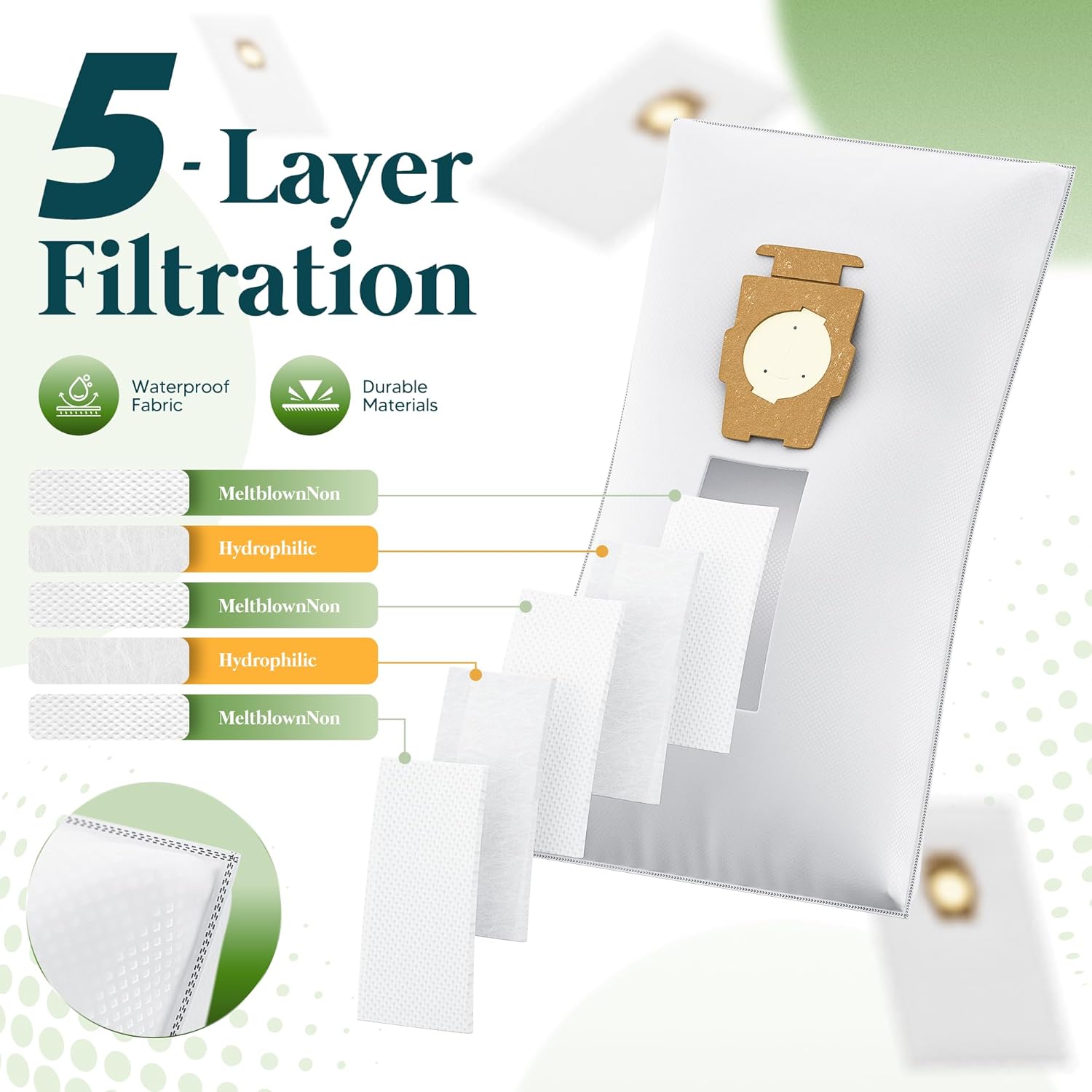 12 Pack Vacuum Bags [Model 204814] Compatible with Kirby Sentria/Avalir/Ultimate G Series | Replaces F-Style & Twist-Style 204811 205811 204808 | Replacement — image 4
