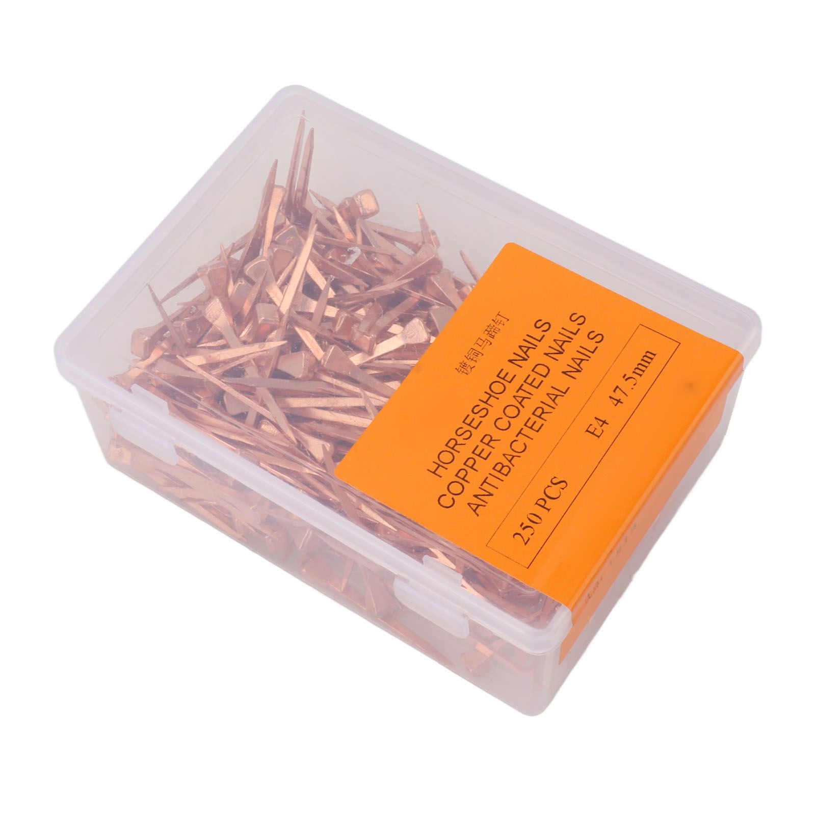 250Pcs Horseshoe Nails Copper Plated Rustproof Equestrian Riding Equipment Pet Supplies 47.5mm E4 โ image 5