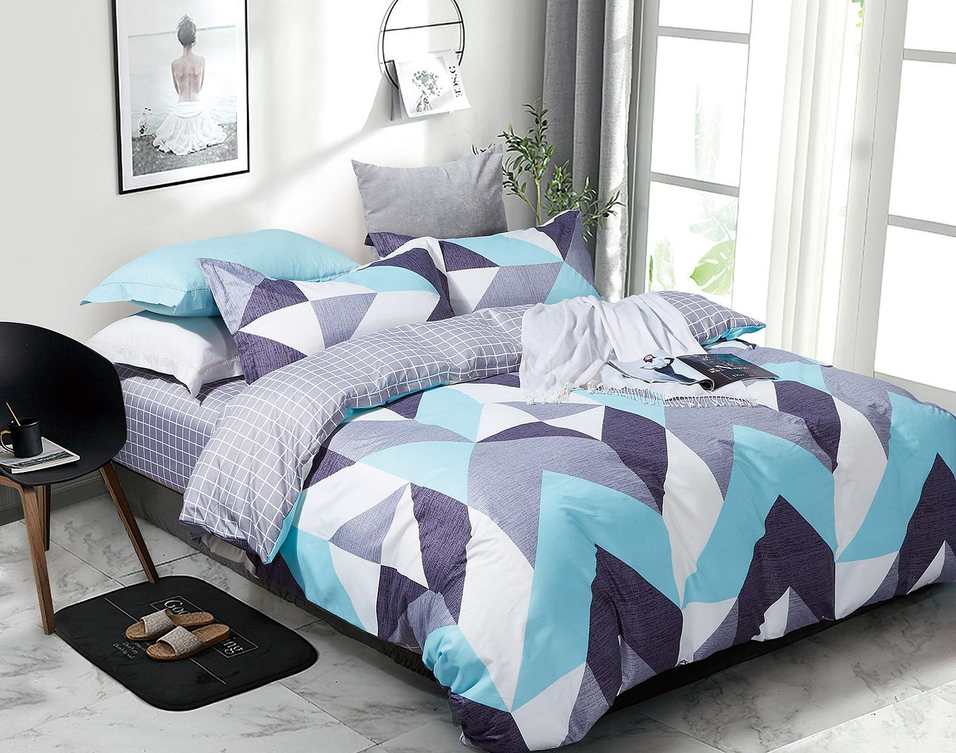 Kian Super King Size Duvet Quilt Cover Set โ image 2