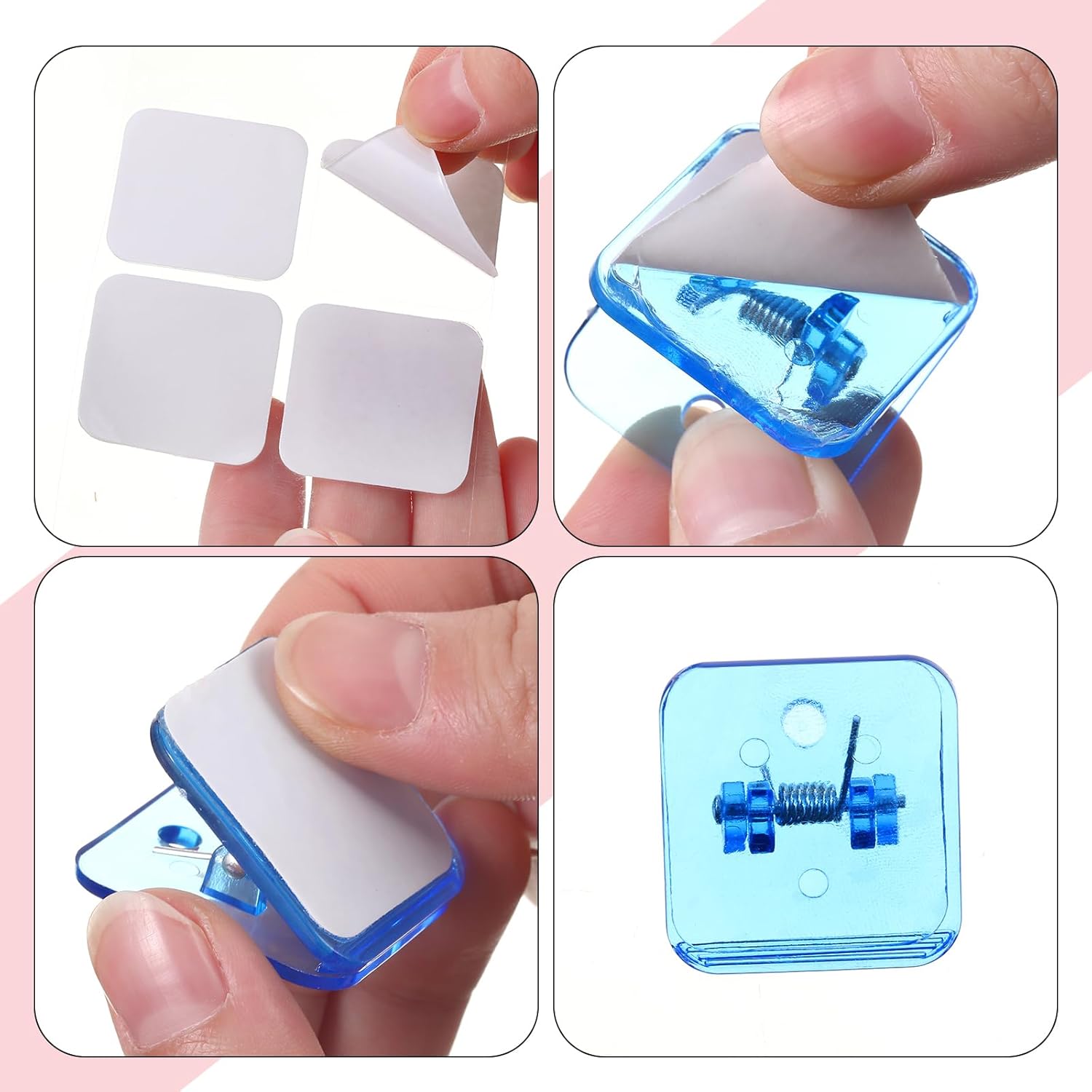 28 Pcs Colorful Self Adhesive Clips Hanging Sticky Spring Photos Bulk Back to School for Teachers Wall Home Office Classroom Paper Poster Music Scores Electric โ image 3