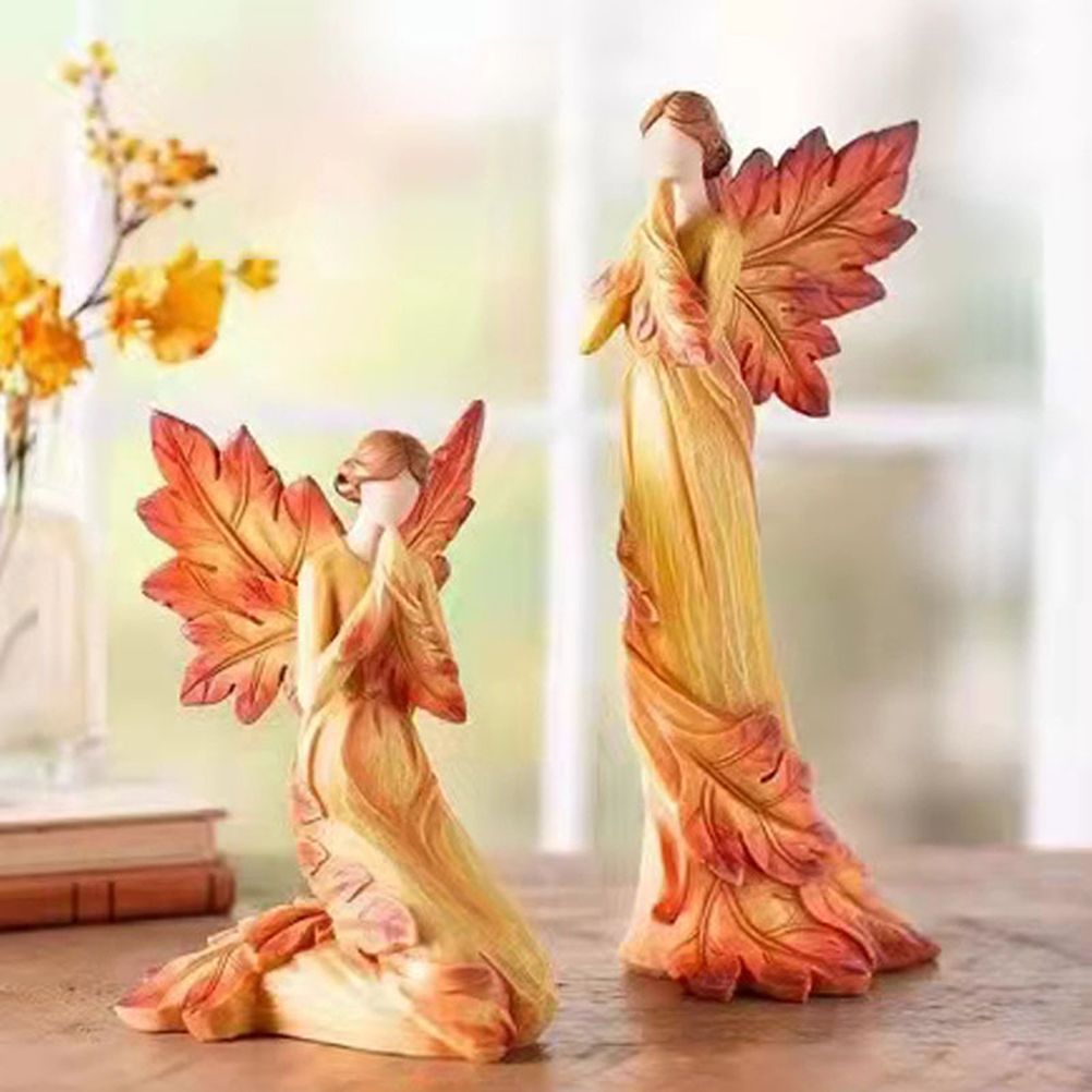 Autumn Angel Statue Sculpture Angel Wing Resin Ornament Garden Office Decoration Vintage Home Decor โ image 6