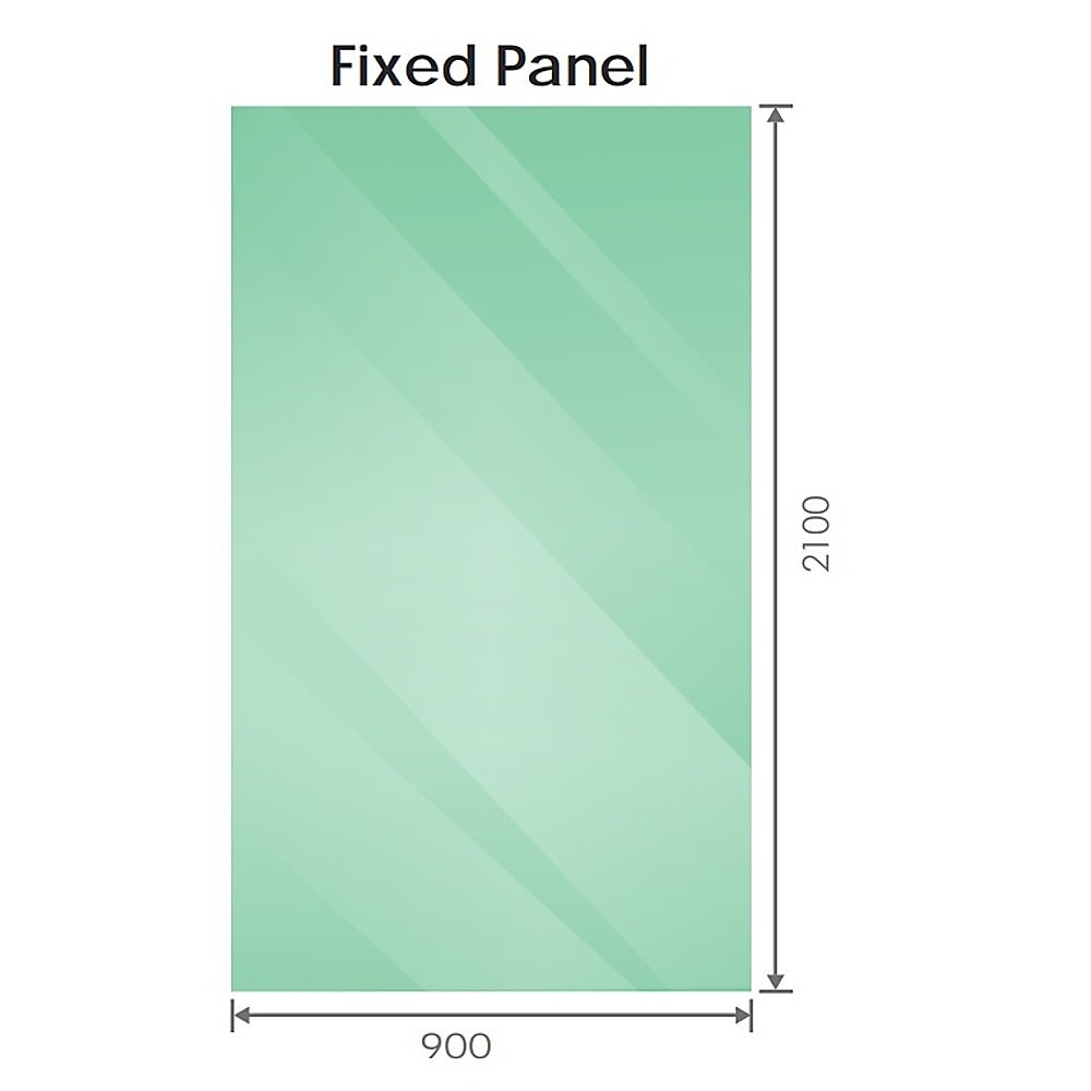 90x210cm Glass Shower Screen with Chrome Wall Channel – Sleek, Durable Bathroom Upgrade — image 6