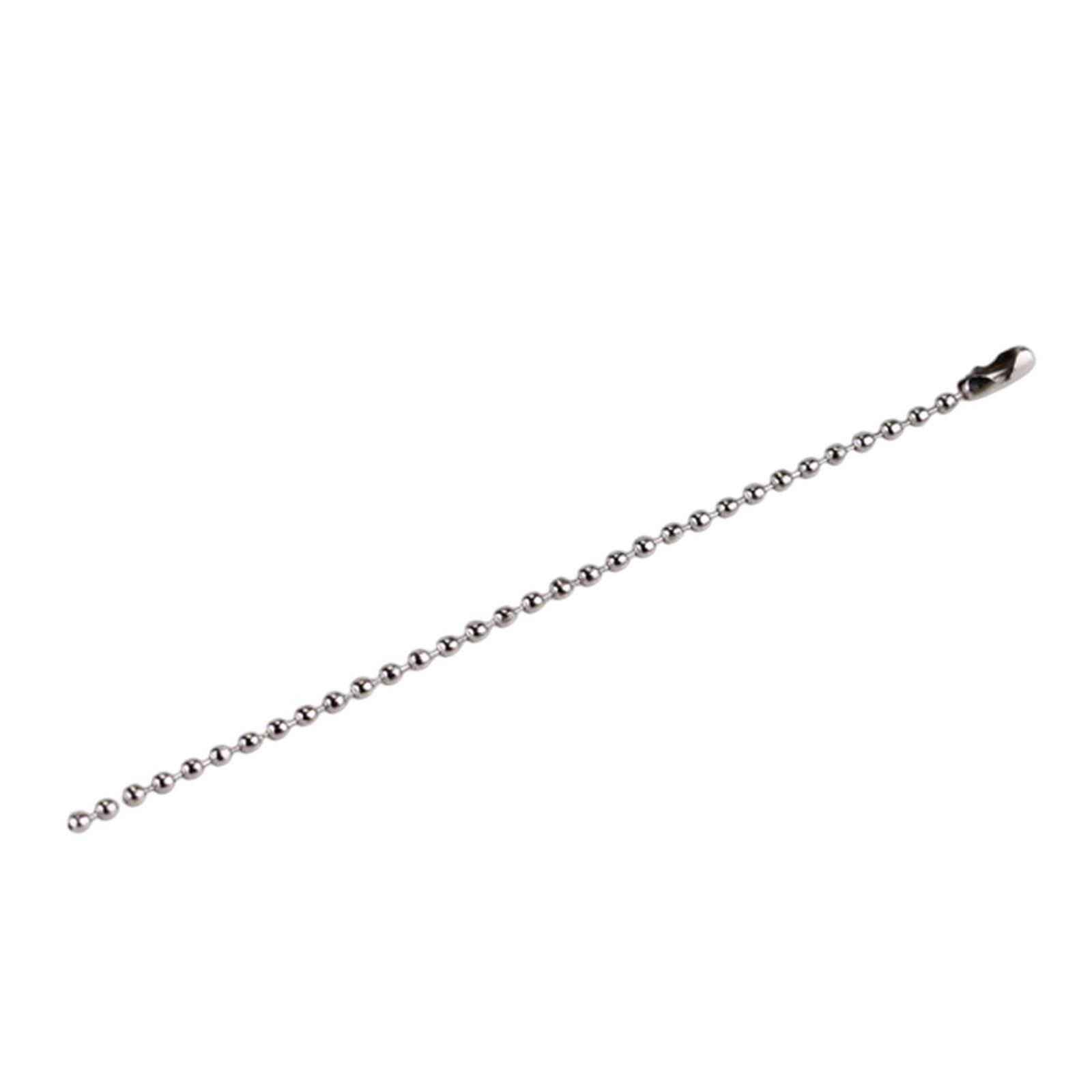 Dog Tag Chain Ball Chain Necklace Bulk, Military Blank Dog Tag Necklace for Men, Beaded Necklace Chains for Jewelry Making DIY Crafts,Silver Nickel Plated — image 2