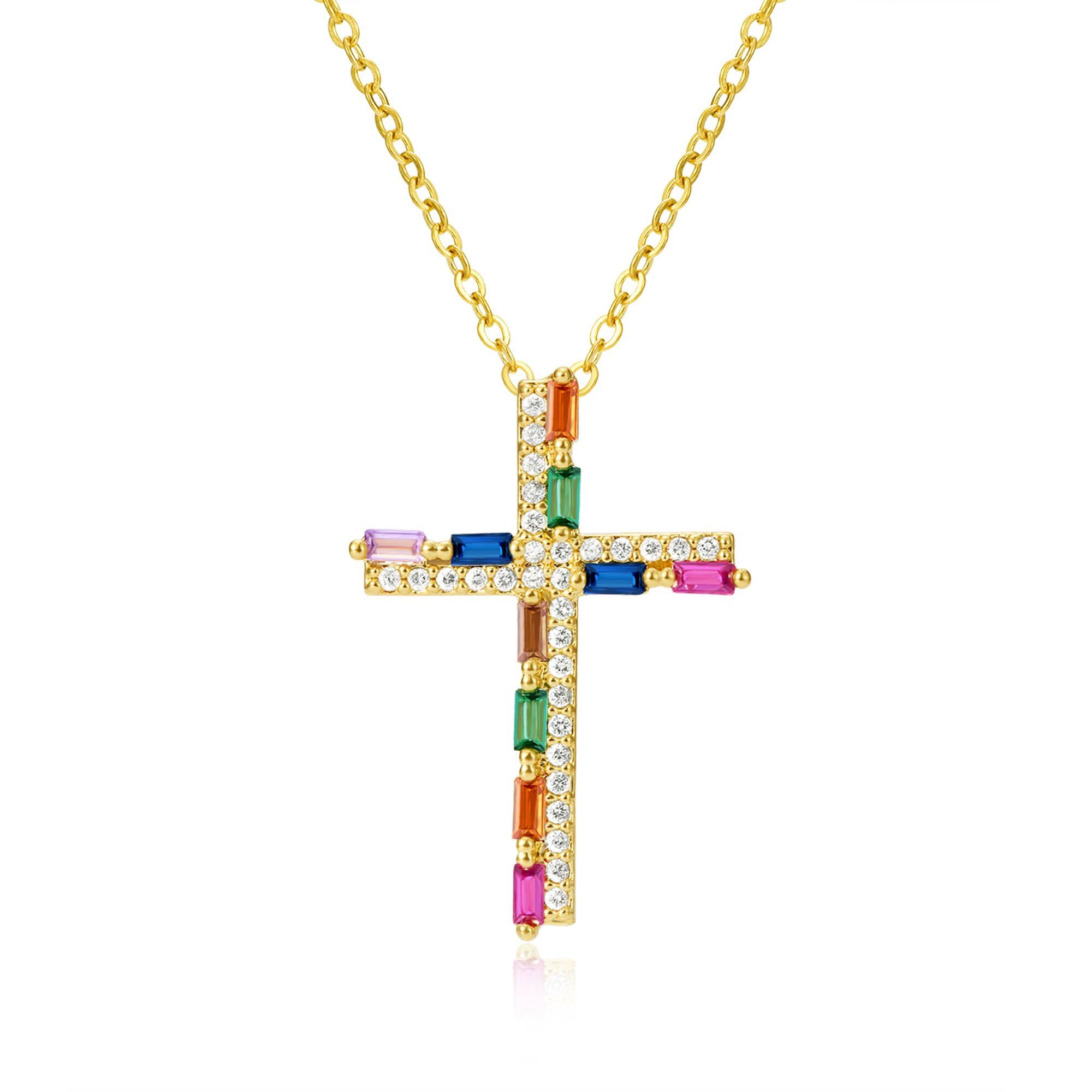 Cross Necklace for Women,Adjustable Pendant Necklaces for Girls,Plated Hypoallergenic Jewelry Gifts for Women Trendy