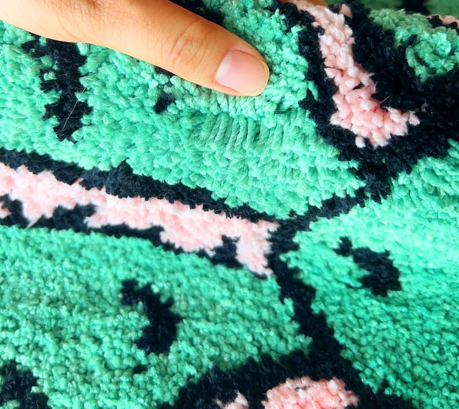 Monstera Leaf Non Slip Soft Kids Playmat Nursery Door Mat Area Rugs Luxury Plush Kids Game Play Carpet Bathroom Rugs Bathmat Shower Decor (Cactus) โ image 3