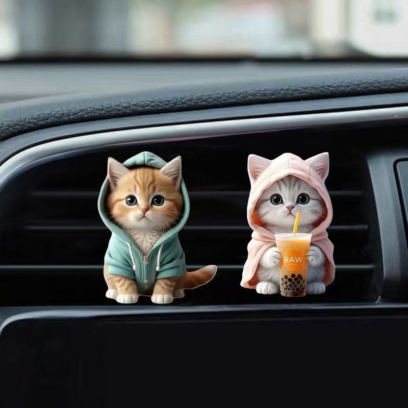 [VentStyle]BlueHoodieKitten+PinkMilkTeaKitten+BackpackPuppy-3-PieceSet — image 2