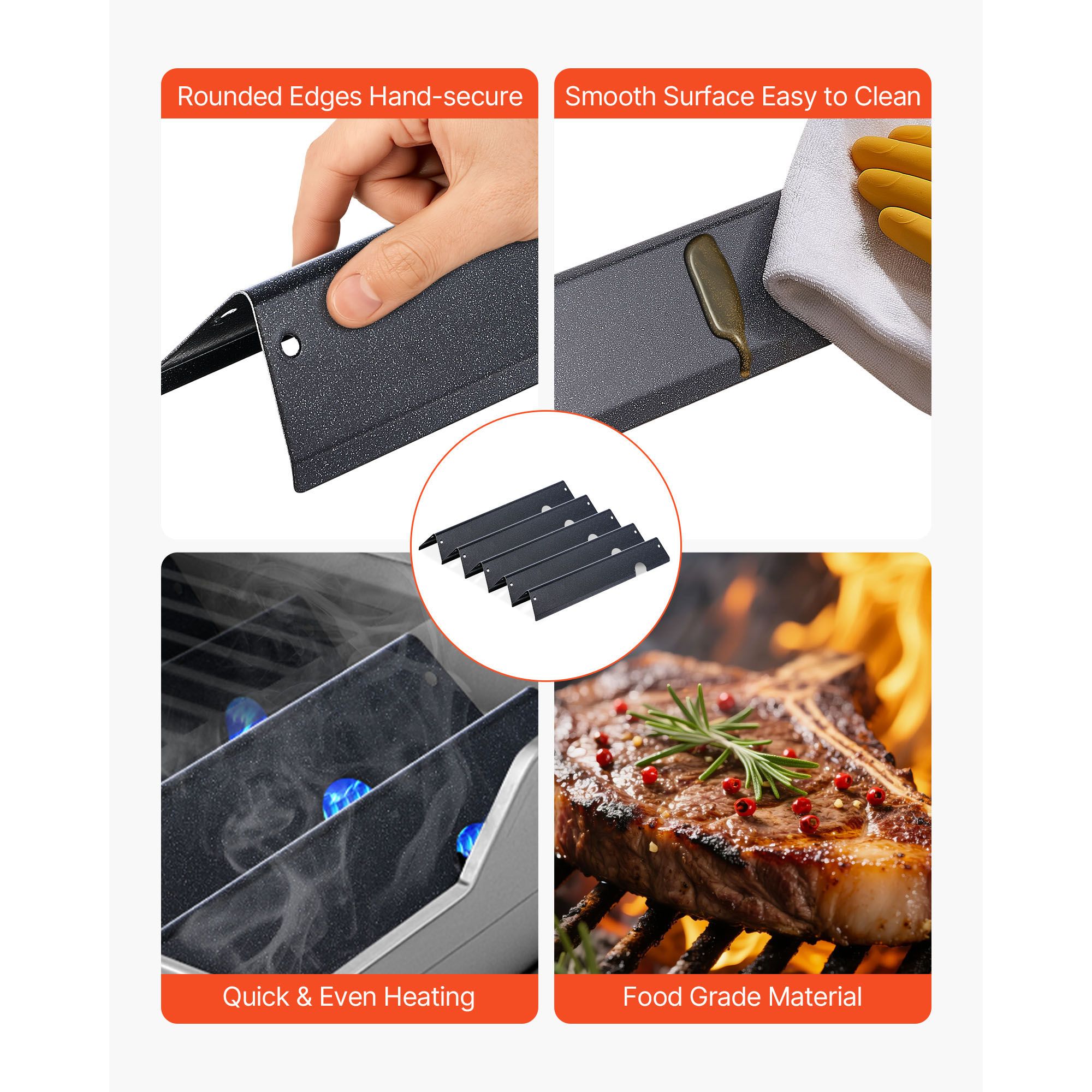 Flavorizer Bars, 44cm Grill Replacement Part, for Weber Genesis ll 310 315 335 340, E/S 325s, ES/SX 325s, E/S 335, EX/SX/EPX-335 Grills, Porcelain-enameled โ image 5