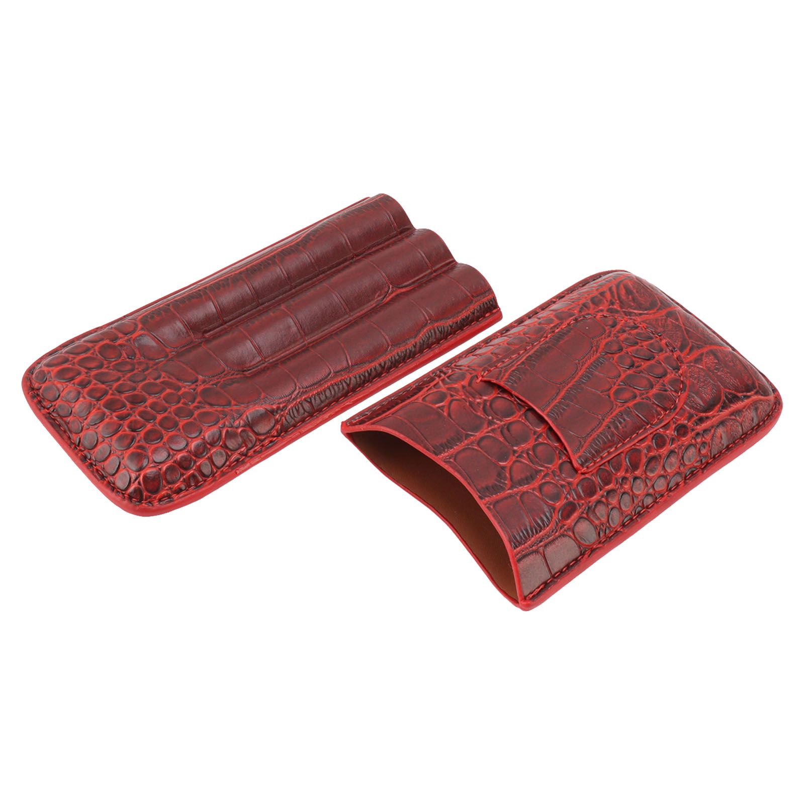 Travel Cigar Case Leather Soft Touch Fashion Appearance Portable Cigar Pouch for 3 Cigars 74 — image 6