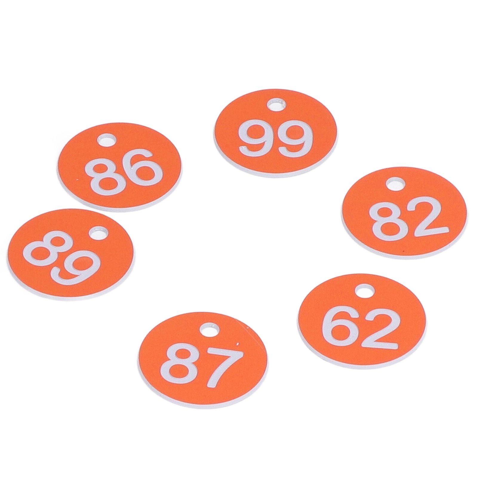 50Pcs Numbered Label Round Simple Beautiful Beehive Tag Breeding Supplies for Beekeeping Animal HusbandryNumbers 51 to 100 Orange — image 5