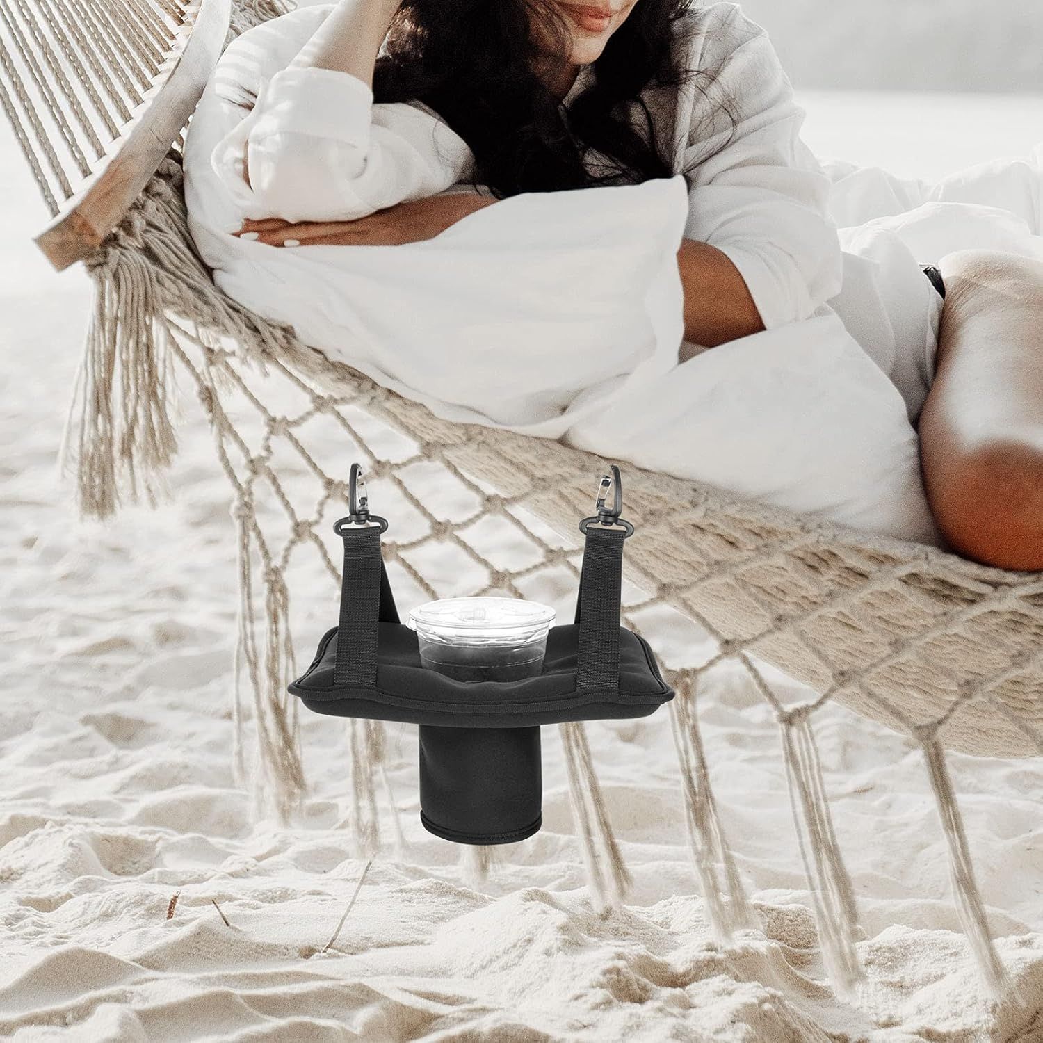 Hanging Drink Holder for Hammocks, Hammock Chairs, Lounge Chairs Stable Drink Holder Pool Beer Float Floating Drink Float Multi-Function โ image 5