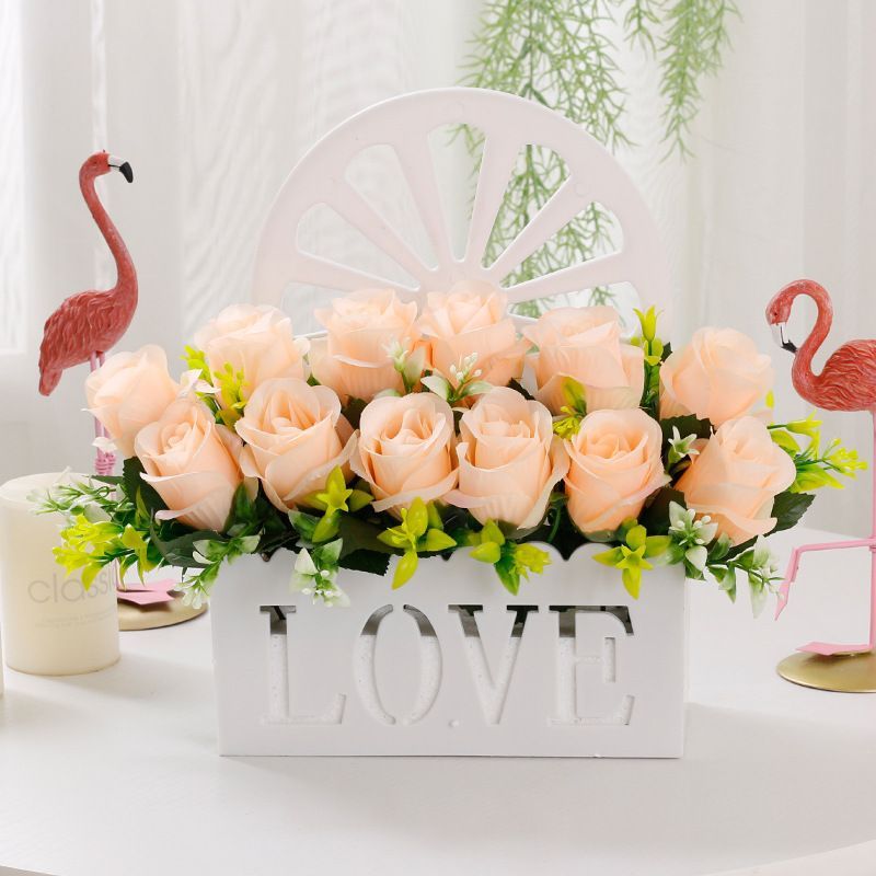 Artificial Sunflowers Wall Hanging Flowers Simulation Flower Basket Living Room - Multi-color - Size 23 — image 4