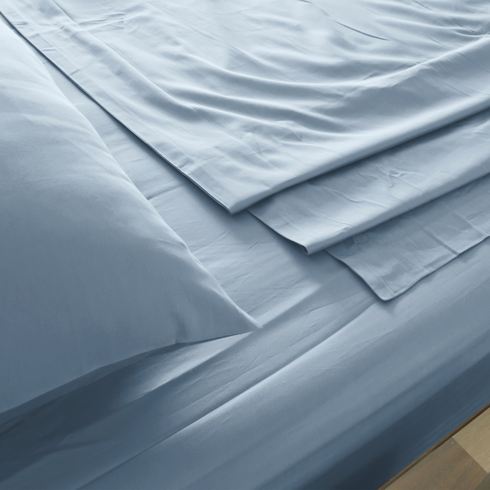 Royal Comfort 1000TC Hotel Grade Bamboo Cotton Sheets Pillowcases Set Ultrasoft - King - Blue Fog โ image 4