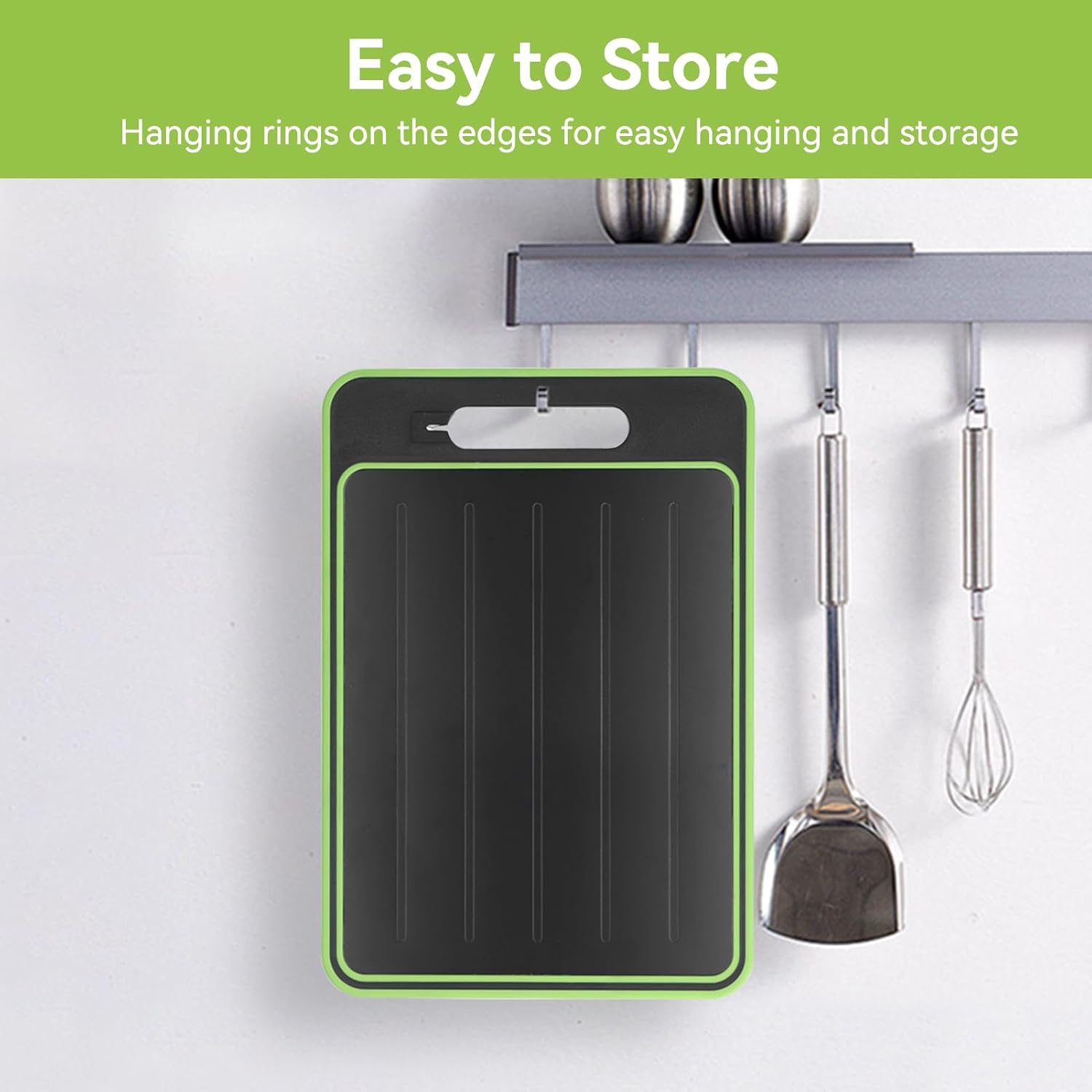 2 in 1 Defrosting Tray, Defrost Cutting Board with Knife Sharpener, Thawing Tray for Frozen Meat, Double Sided Sharpener â image 4