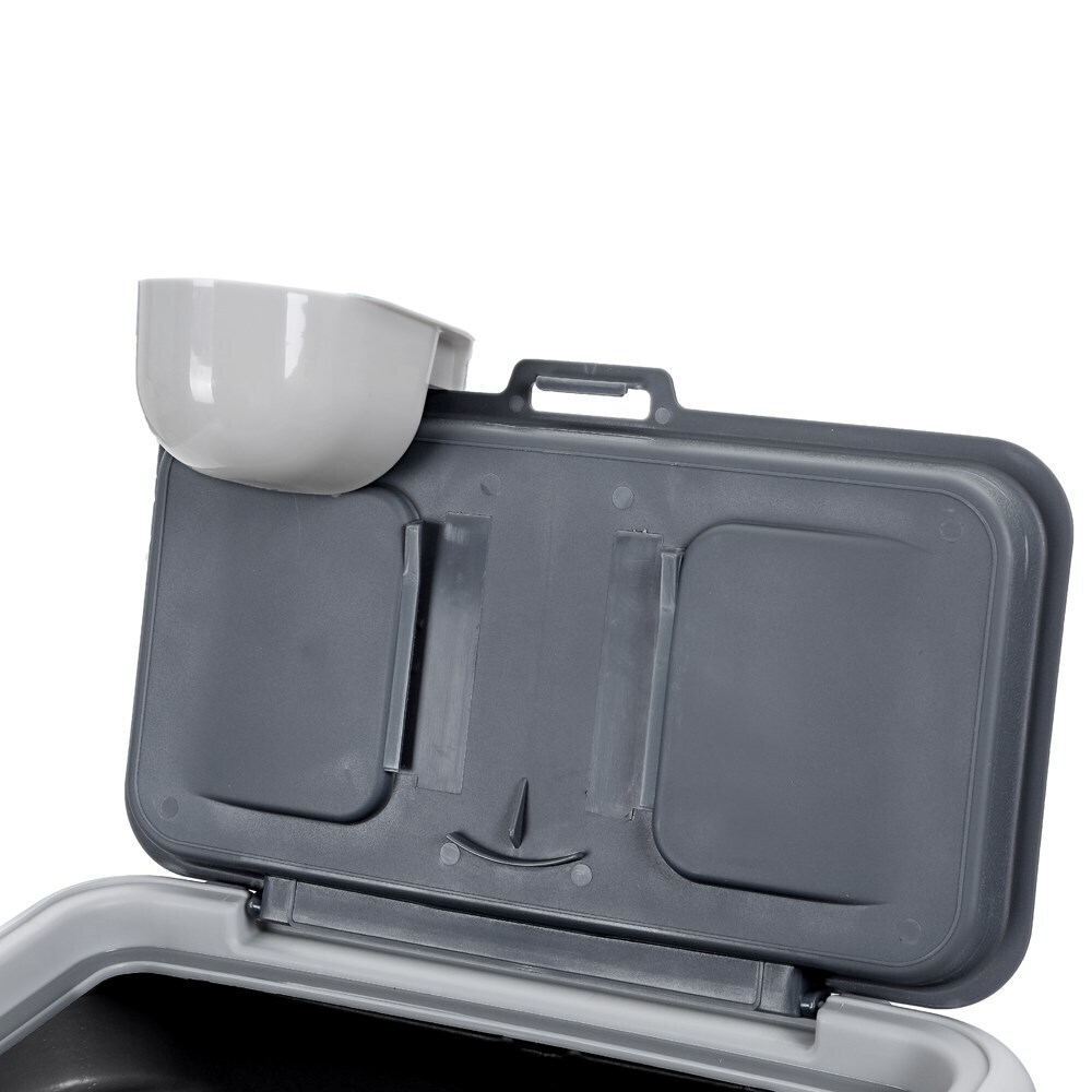 30L Pet Dogs Puppy Food Storage Storer Container w/ Scoop Grey — image 5