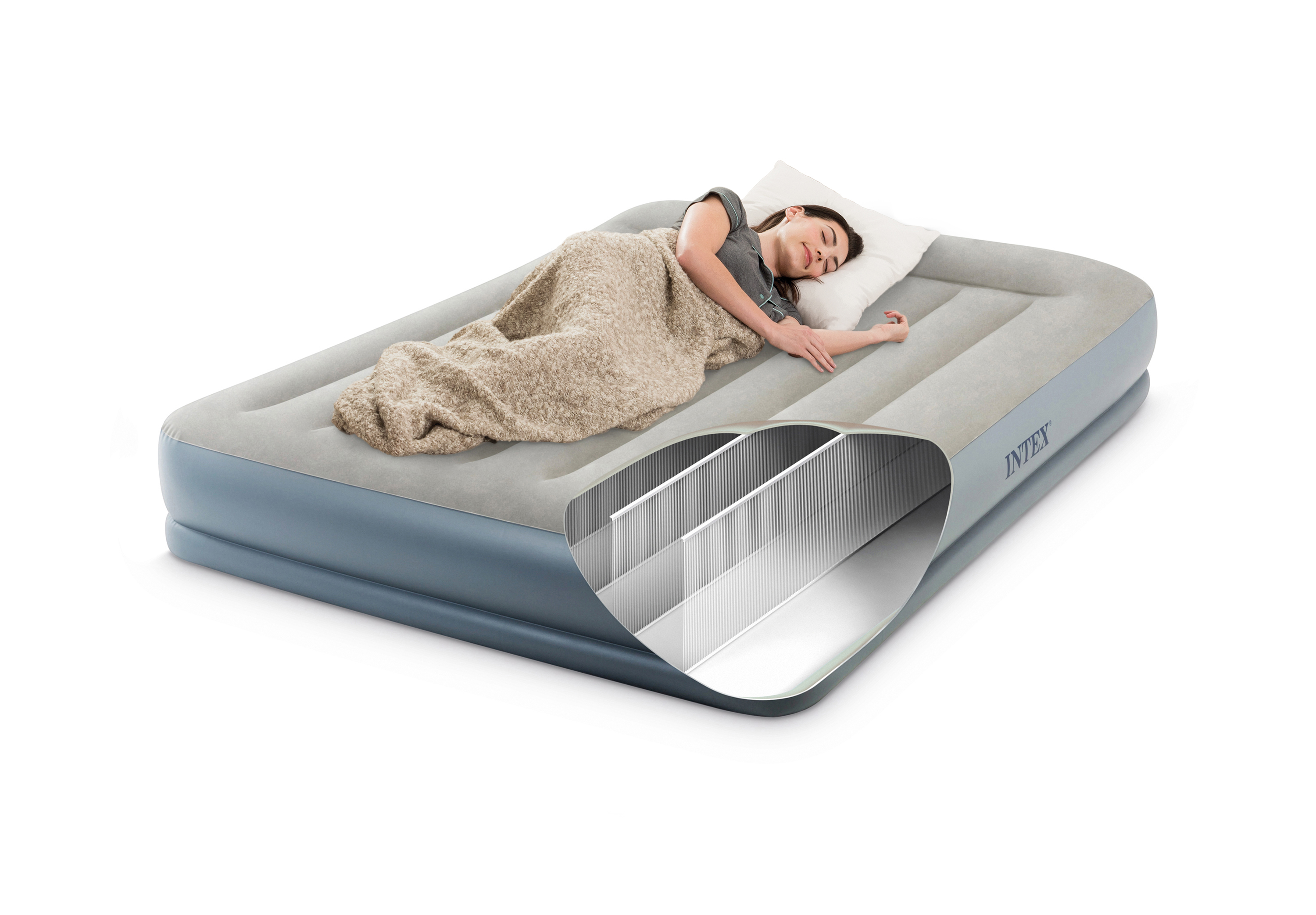 INTEX Queen Dura-Beam® Air Mattress w/ Built-In USB Electric Pump 64118 — image 3