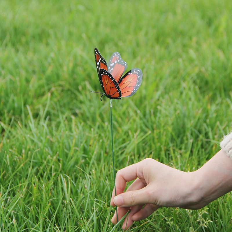 Butterfly Garden Stakes Yard Planter Colorful Butterfly Garden Ornaments Decorations for Garden10 Pcs Set Random color mixing โ image 4