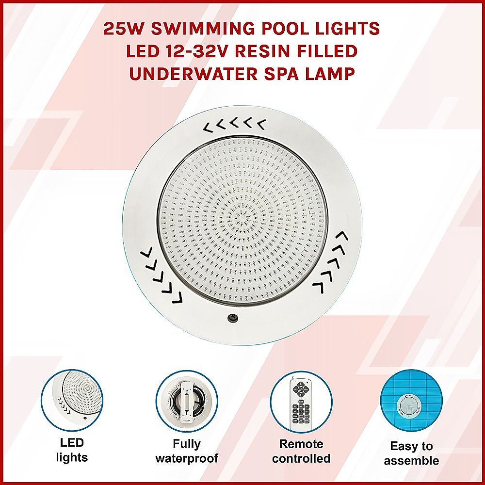 25w Swimming Pool Lights Led 12-32V Resin Filled Underwater Spa lamp โ image 3