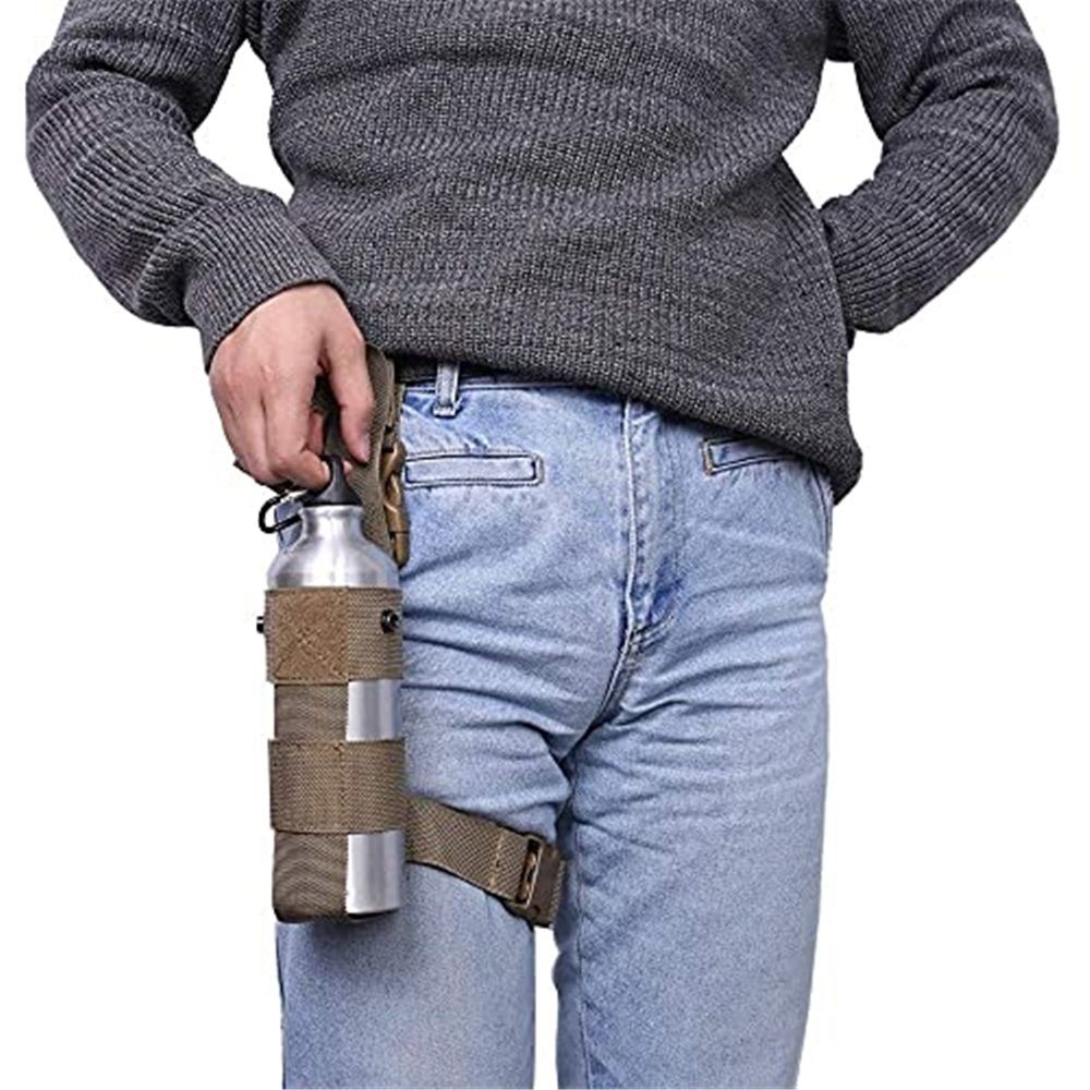 Drop Leg Water Bottle Holster, Pepper Spray Holder Adjustable Thigh Pepper Spray Pouch Open Top Thigh Pouch for Left/Right Leg โ image 4