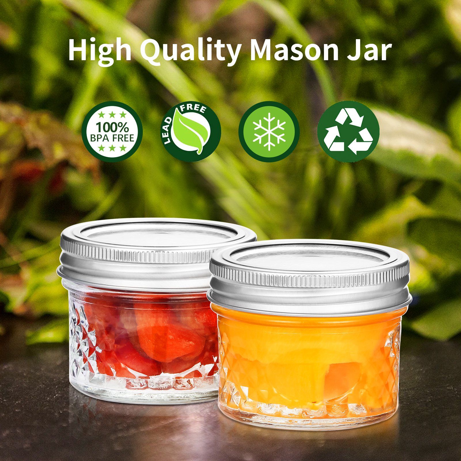 16 Pack Glass Mason Jars With Regular Lids, Canning Jelly Jars for Baby Food Honey Jam Candles and Spices, 4 oz — image 6