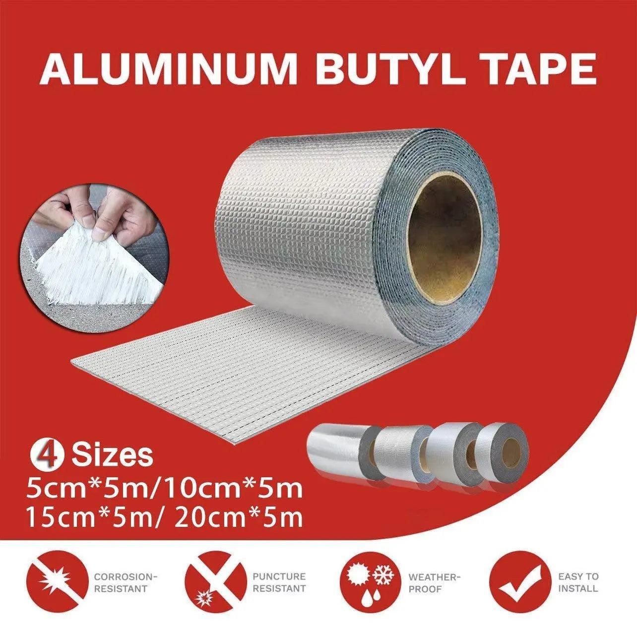 5M Waterproof Tape Butyl Rubber Aluminium Foil Roof Pipe Caravan Repair Flashing - 15cm*5m*1 Unit โ image 2