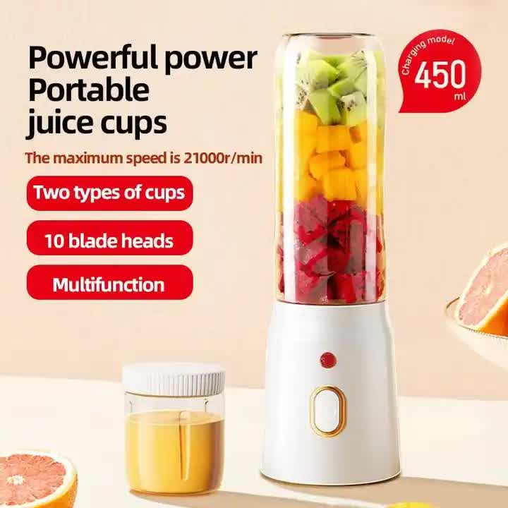 Portable Rechargeable Blender - 450ml High-Speed Personal Smoothie Maker — image 2