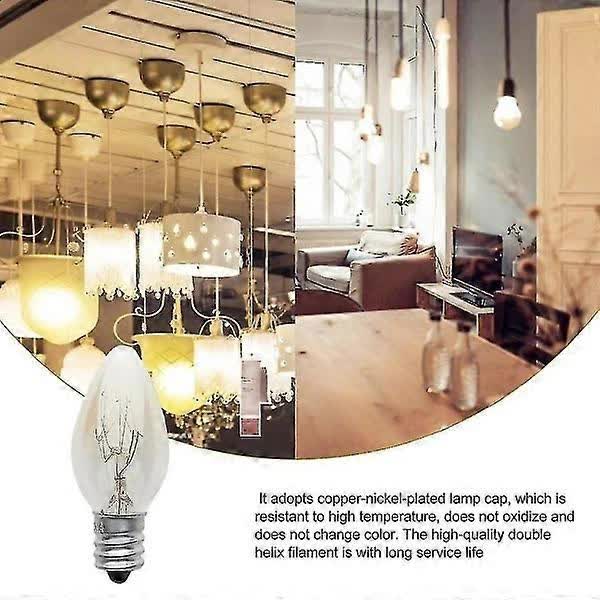 10W E12 C7 Filament Light Bulbs Warm White 10pcs 220-240V Compatible with Living Room Lamps — image 4
