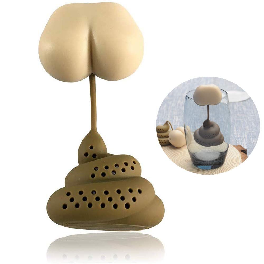 Funny Loose Leaf Tea Infuser Ball, Food Grade Silicone Stool Shape Hot Tea Infuser Tea Strainer Ball Filter