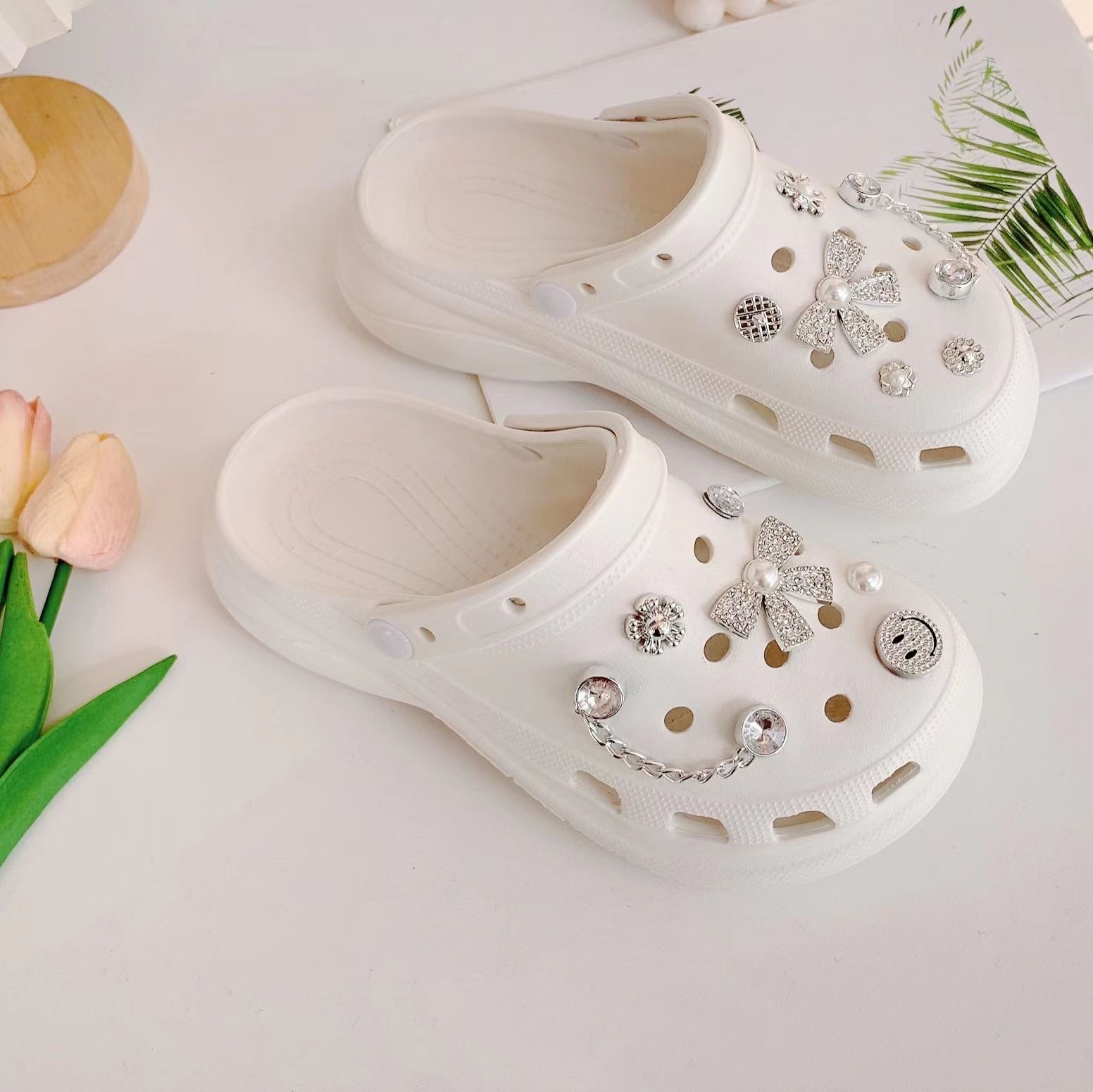 Bling Shoe Charms for Clog Sandals Decoration,Jewels Shoe Decoration, Luxury Clog Accessories for Women Girls Party Favors โ image 5